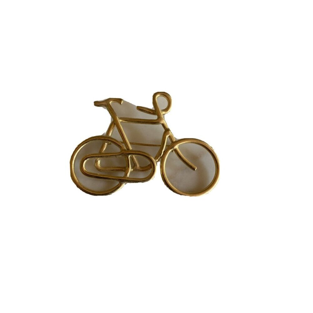 Brooch Gold Bicycle Minimalist Wire Frame Cycling Novelty Pin Accessory